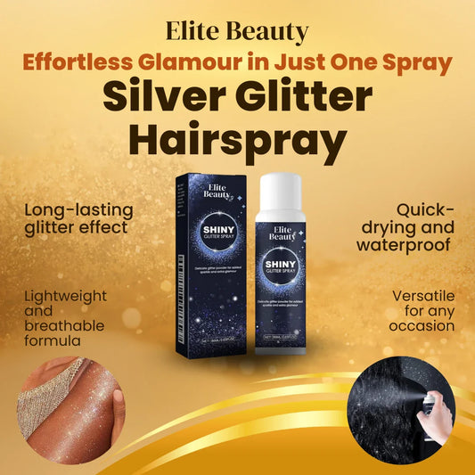 3 In 1 Silver Glitter Spray For Hair, Body & Dress