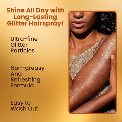 3 In 1 Silver Glitter Spray For Hair, Body & Dress