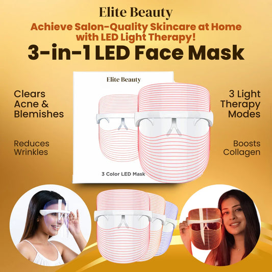 3 in 1 LED Therapy Face Mask - Korean Made (1 Year Product Warranty)