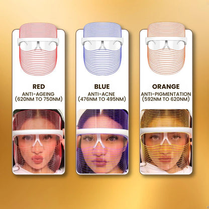 3 in 1 LED Therapy Face Mask - Korean Made (1 Year Product Warranty)