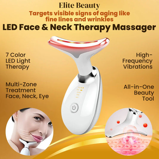 LED Face & Neck Therapy Massager : Imported From South korea