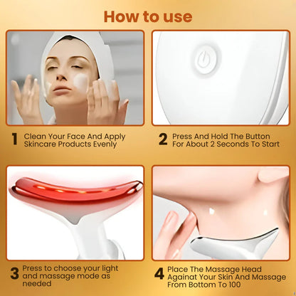 LED Face & Neck Therapy Massager : Imported From South korea