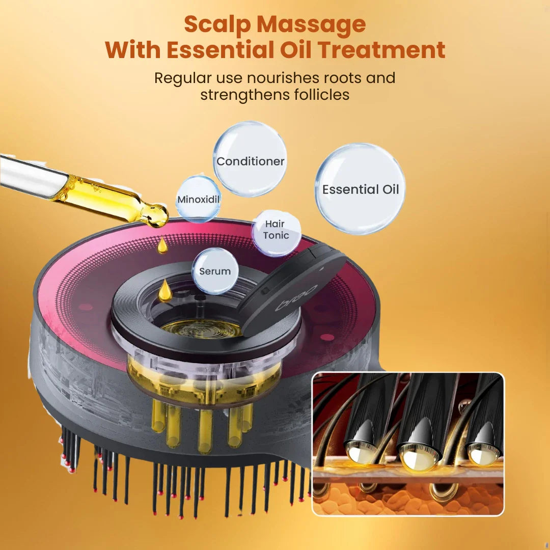 3 in 1 Red Light Therapy Hair Rejuvenation Oil Applicator & Comb