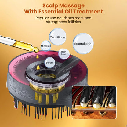 3 in 1 Red Light Therapy Hair Rejuvenation Oil Applicator & Comb