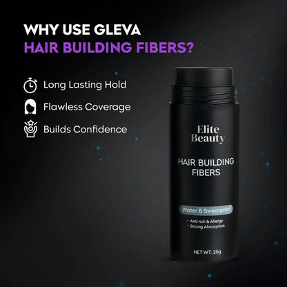 Elite Beauty Hair Thickening Fibers - Black