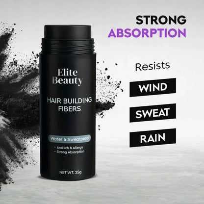 Elite Beauty Hair Thickening Fibers - Black