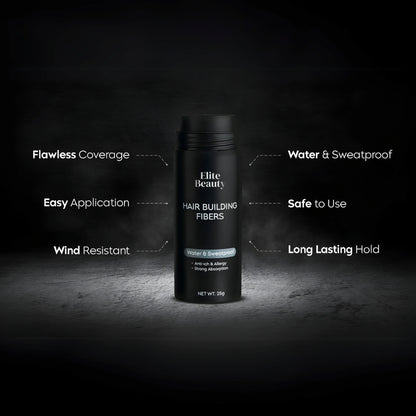 Elite Beauty Hair Thickening Fibers - Black