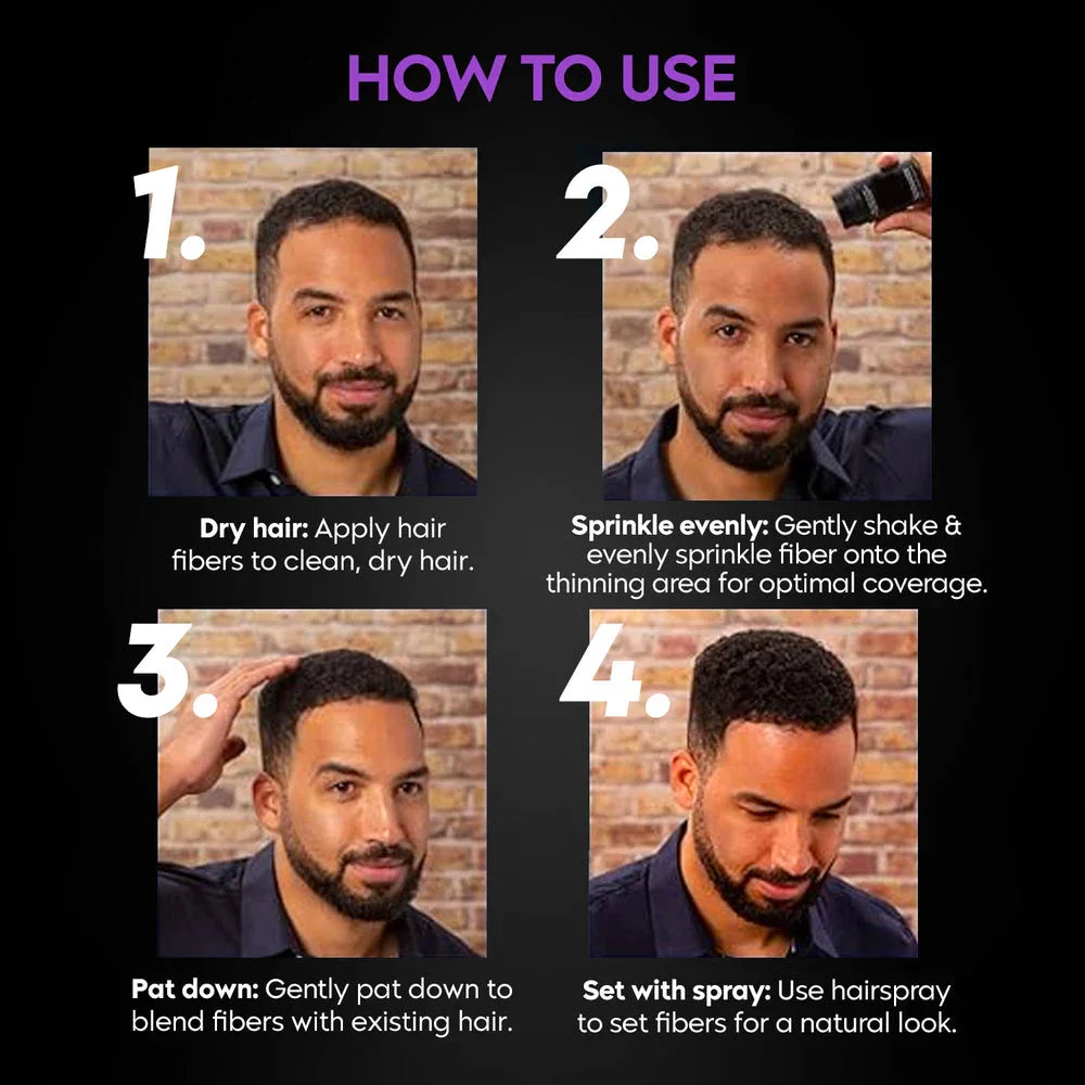 Elite Beauty Hair Thickening Fibers - Black