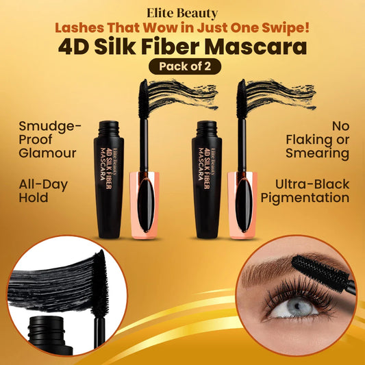 Elite beauty 4D Silk Fiber Mascara - Pack of 2